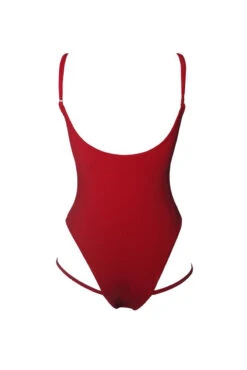 Hamade Activewear Hollow Front Bodysuit - Red -Underwear General Store 046254458574 VG34JlasuKHhV48lvzGotAQwHym5KTCfuFqc9jJs