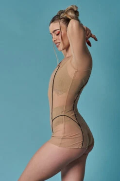 HotCakes Polewear Astrid Romper - Sand/black -Underwear General Store 10 tCakes 2299050