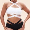 Lunalae Renee Cropped Bra - Recycled White -Underwear General Store 126TPWhite 2