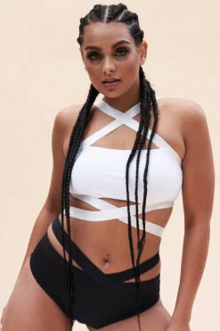 Lunalae Renee Cropped Bra - Recycled White -Underwear General Store 126TPWhite 9