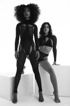 Rolling Long Peek-A-Boo Onesie - Black -Underwear General Store 12 7 1 106 day02rolling1759