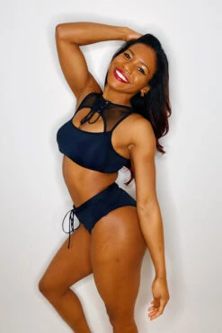 Hamade Activewear Lace Up High Cut Bottoms - Black -Underwear General Store 17160F1C F2B0 450E BD65 550AD4275050