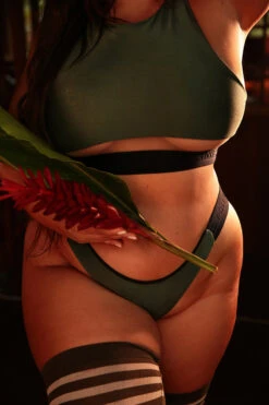 Rolling Hunter Reversible Cheeky Shorts - Dark Green/Black -Underwear General Store 187A9878