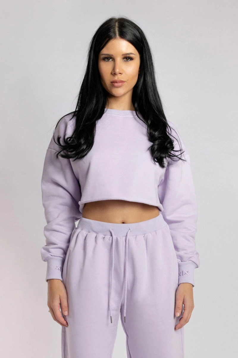 CXIX Oversized Cropped Jumper - Lilac 3 CXIX Oversized Cropped Jumper - Lilac