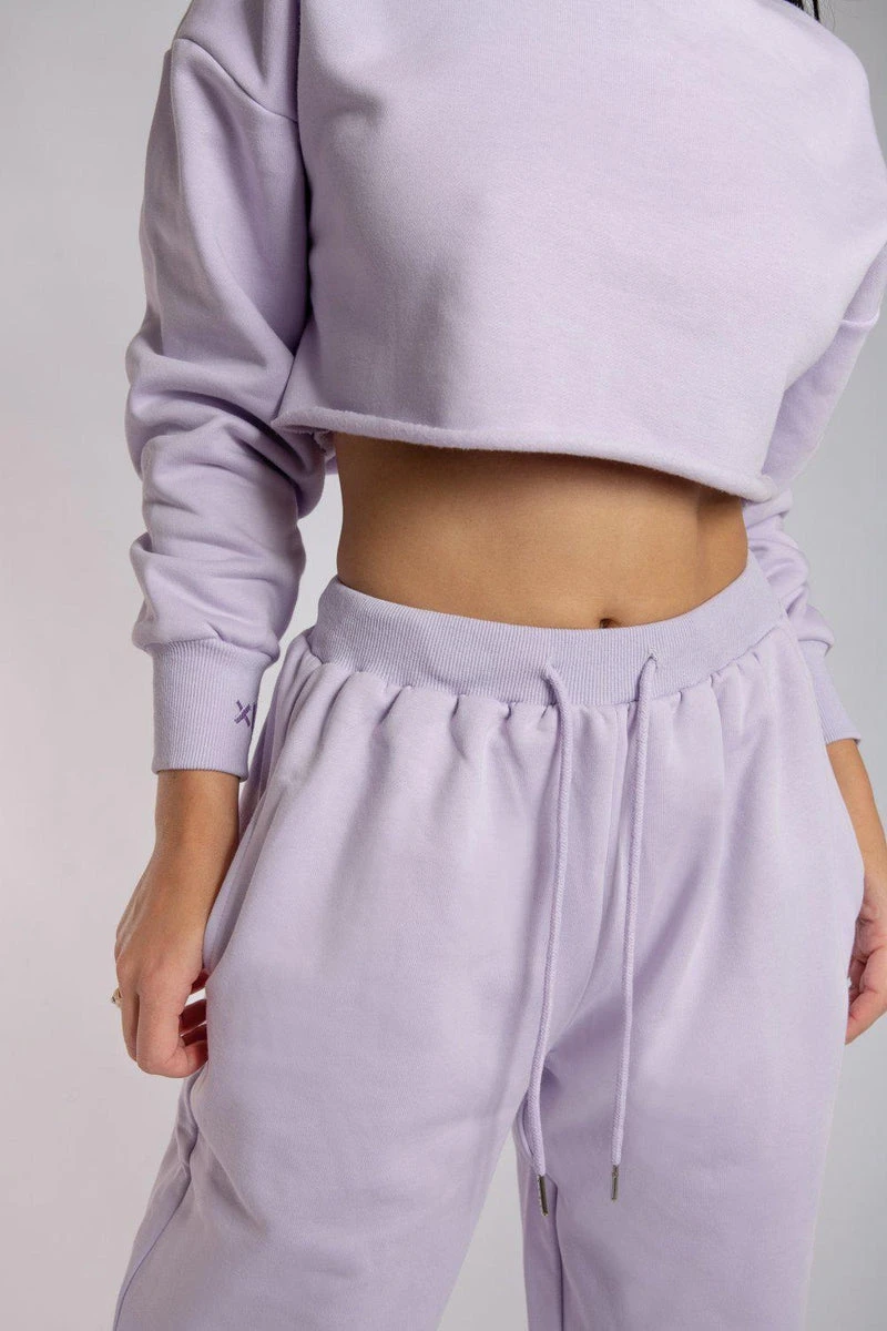 CXIX Oversized Cropped Jumper - Lilac 7 CXIX Oversized Cropped Jumper - Lilac - Image 5