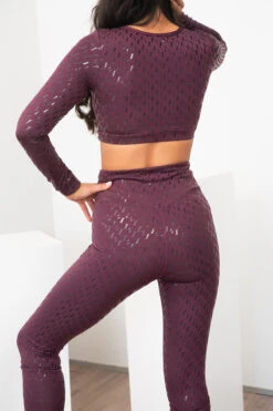 Lunalae Sticky Grip Long Sleeved Top - Recycled Mulberry -Underwear General Store 20210209 LunaLae 331 4db2f3c2 74c7 4674 8cfb df0d30d42107