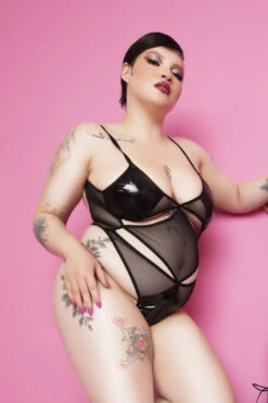 Rolling Spider Bodysuit - Vinyl Black 8 Rolling Spider Bodysuit - Vinyl Black -Underwear General Store 2022 09 27 ROLLING 2627copy 1