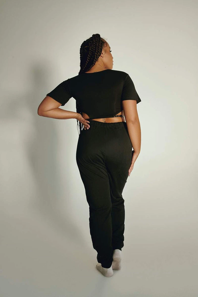 CXIX Oversized Jogger Bottoms - Black 4 CXIX Oversized Jogger Bottoms - Black - Image 2