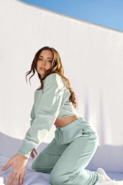 CXIX Oversized Cropped Jumper - Sage -Underwear General Store 21 06 25CreaturesofXIX edit 7