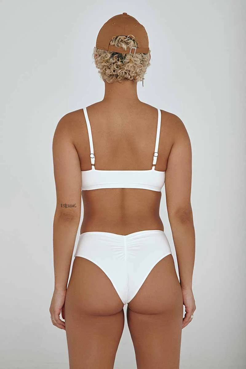 CXIX The Hills Bottoms - Ribbed White 4 CXIX The Hills Bottoms - Ribbed White - Image 2