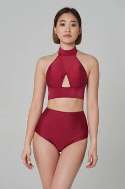 Shark Polewear High Waist Shorts - Wine -Underwear General Store 21.12.20 07844