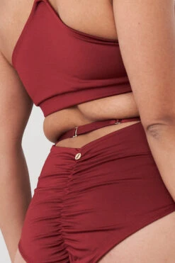 Lunalae Hannah High Waist Bottoms - Recycled Burgundy 11 Lunalae Hannah High Waist Bottoms - Recycled Burgundy -Underwear General Store 221011 LunaLae 48 1950 1 1