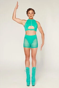 CXIX Dollhaus Mesh Biker Shorts - Aqua 12 CXIX Dollhaus Mesh Biker Shorts - Aqua -Underwear General Store 23 01 03CXIX 12121