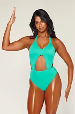 CXIX Dollhaus Halter Bodysuit - Aqua -Underwear General Store 23 01 03CXIX 13431