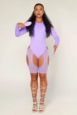 CXIX Dollhaus Mesh Bodysuit - Purple -Underwear General Store 23 01 03CXIX 3171