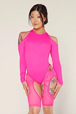 CXIX Dollhaus Mesh Bodysuit - Barbie Pink -Underwear General Store 23 01 03CXIX 4591