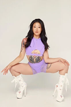 CXIX Dollhaus Mesh Biker Shorts - Purple -Underwear General Store 23 01 03CXIX 9321