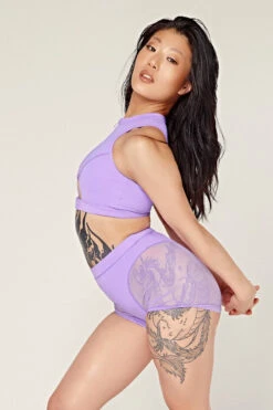 CXIX Dollhaus Mesh Biker Shorts - Purple -Underwear General Store 23 01 03CXIX 9391