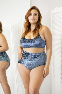 Lunalae Delphine Top - Gunmetal Velvet 14 Lunalae Delphine Top - Gunmetal Velvet -Underwear General Store 6R7A7736