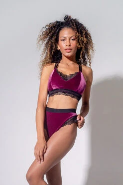 Sorte Velvet Adore Top - Plum -Underwear General Store ADORE 25 b5925864 da64 491c 8cca b55f6e2516f8