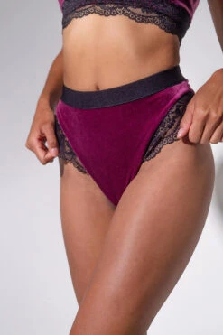 Sorte Velvet Adore Shorts - Plum -Underwear General Store ADORE 27