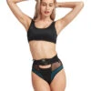 Hamade Activewear High Waisted Buckle Bottoms - Black -Underwear General Store AW03