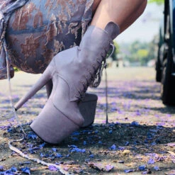 Hella Heels BabyDoll 8inch Boots - Lilac Mink -Underwear General Store BD Dark Mink 8 inch 2