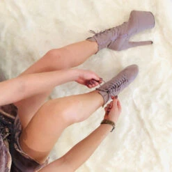 Hella Heels BabyDoll 8inch Boots - Lilac Mink -Underwear General Store BD Dark Mink 8 inch 4 copy
