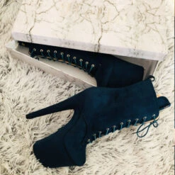 Hella Heels BabyDoll 8inch Boots - Teal -Underwear General Store BD Teal 8 Inch 4