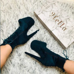 Hella Heels BabyDoll 8inch Boots - Teal -Underwear General Store BD Teal 8 Inch 6