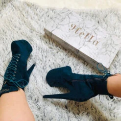 Hella Heels BabyDoll 8inch Boots - Teal -Underwear General Store BD Teal 8 Inch 8