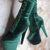 Hella Heels BabyDoll Velvet 7inch Boots - NY Gangster -Underwear General Store BabyDollVelvet7inchBoots NYGangster1