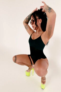 CXIX Baddies Garter Bodysuit - Onyx -Underwear General Store BaddiesGarterBodysuitBlackWideAngle3 1