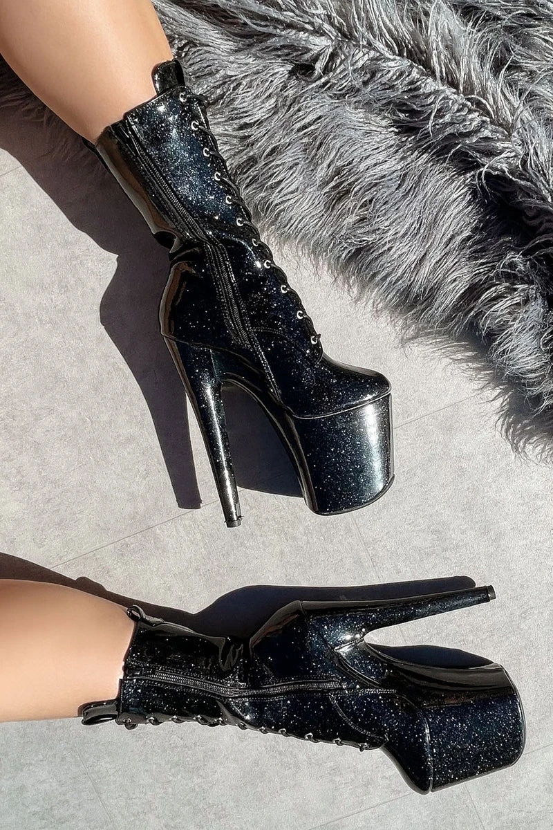 Hella Heels The Glitterati 8inch Boots - Sin City 4 Hella Heels The Glitterati 8inch Boots - Sin City - Image 2