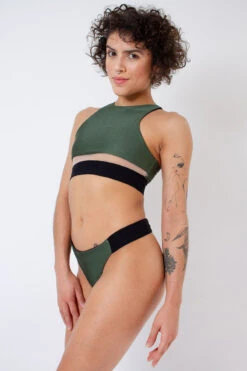 Rolling Hunter Reversible Cheeky Shorts - Dark Green/Black -Underwear General Store Copiade MG 6684