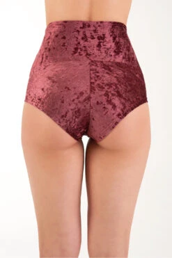 Dragonfly Betty High-Waisted Shorts - Velvet Amaranth 7 Dragonfly Betty High-Waisted Shorts - Velvet Amaranth -Underwear General Store DF Velvet Betty shorts amaranth3