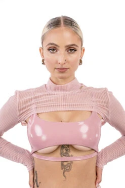 Naughty Thoughts XXX Rated See Through Shrug - Pink -Underwear General Store DL 08978