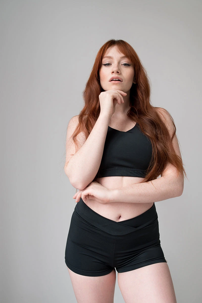 Pole Addict Kopia Basic High Waisted Shorts - Black 3 Pole Addict Kopia Basic High Waisted Shorts - Black