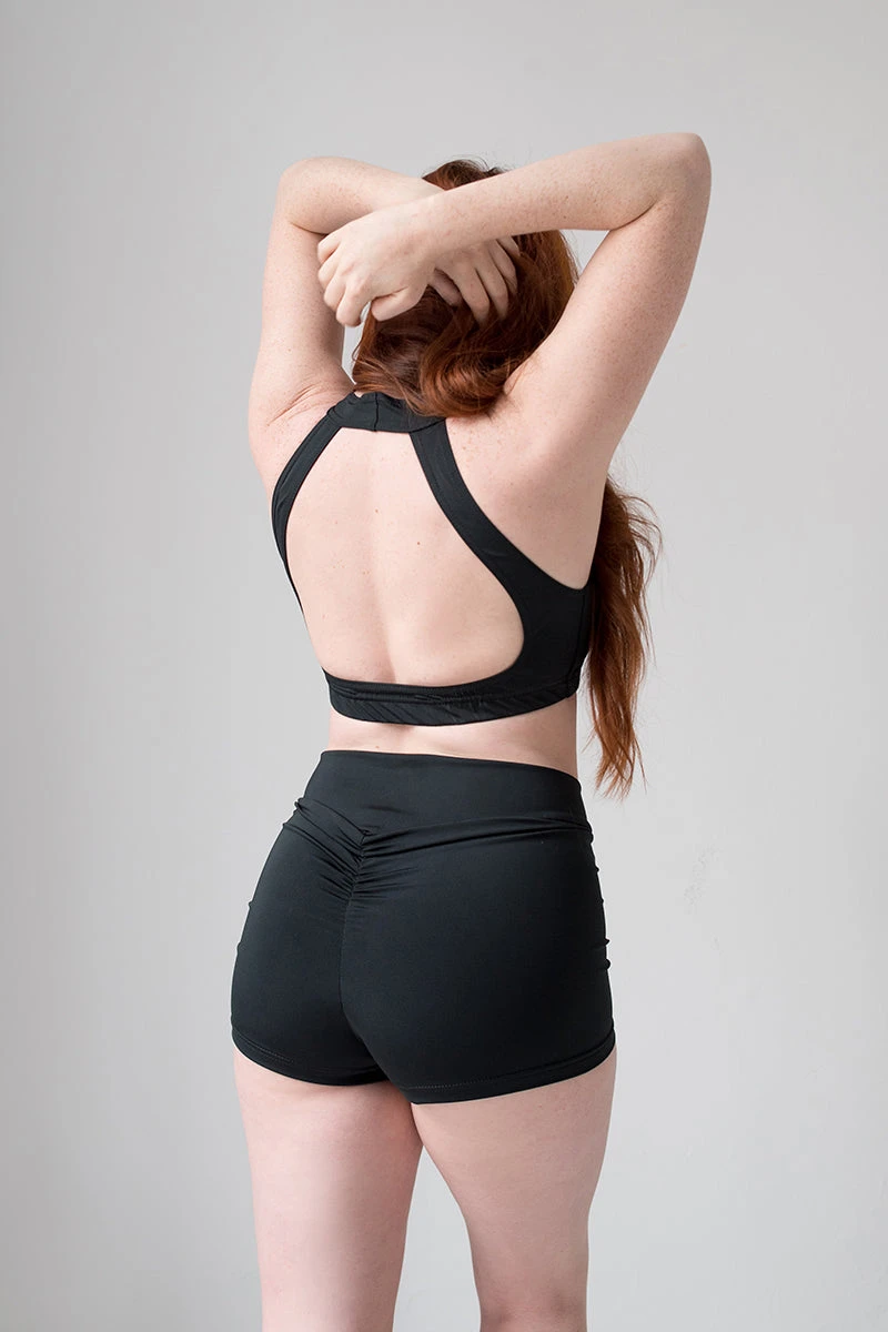 Pole Addict Kopia Basic High Waisted Shorts - Black 4 Pole Addict Kopia Basic High Waisted Shorts - Black - Image 2