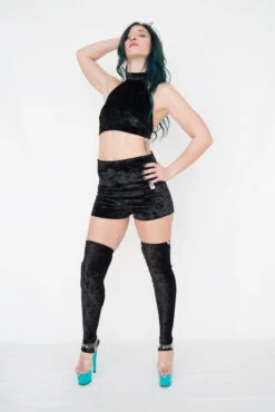 Paradise Chick Animal Leg Warmers (with Kneepads) - Black Velvet -Underwear General Store EXI 2083 2 c062e395 ae19 492f 90aa d46693ff3f1c