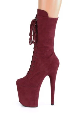 Pleaser USA Flamingo-1050FS Faux Suede 8inch Pleaser Boots - Burgundy 10 Pleaser USA Flamingo-1050FS Faux Suede 8inch Pleaser Boots - Burgundy -Underwear General Store FLAMINGO 1050FS BYFS M05