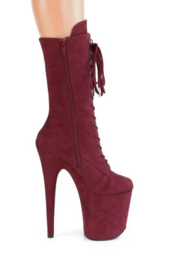 Pleaser USA Flamingo-1050FS Faux Suede 8inch Pleaser Boots - Burgundy 9 Pleaser USA Flamingo-1050FS Faux Suede 8inch Pleaser Boots - Burgundy -Underwear General Store FLAMINGO 1050FS BYFS M13