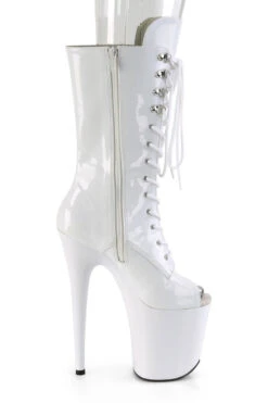 Pleaser USA Flamingo-1051 8inch Peep Toe Pleaser Boots - Patent White 10 Pleaser USA Flamingo-1051 8inch Peep Toe Pleaser Boots - Patent White -Underwear General Store FLAMINGO 1051 W M13 1
