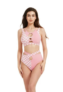 Hamade Activewear Patchwork Bottoms - Checkered Light Pink -Underwear General Store HM 10
