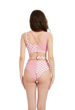 Hamade Activewear Patchwork Bottoms - Checkered Light Pink -Underwear General Store HM 13