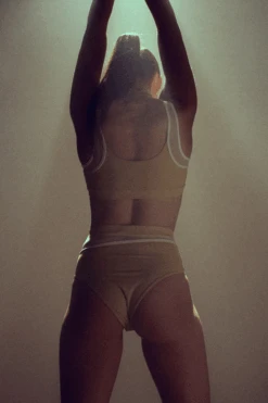 Hamade Activewear High Cut Bottoms - Beige 12 Hamade Activewear High Cut Bottoms - Beige -Underwear General Store HM 63