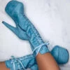 Hella Heels High BabyDoll 7inch Boots - Baby Blue -Underwear General Store HighBabyDoll7inchBoots BabyBlue1