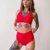 Pole Addict Scrunch Butt Basic High Waist Shorts - Red -Underwear General Store IMG 3934 dd60d3b2 6cd9 4175 9ea7 9a4bd0769e12