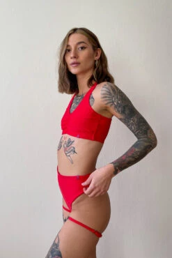 Pole Addict Bliss Adjustable Garter Shorts - Red 11 Pole Addict Bliss Adjustable Garter Shorts - Red -Underwear General Store IMG 3966