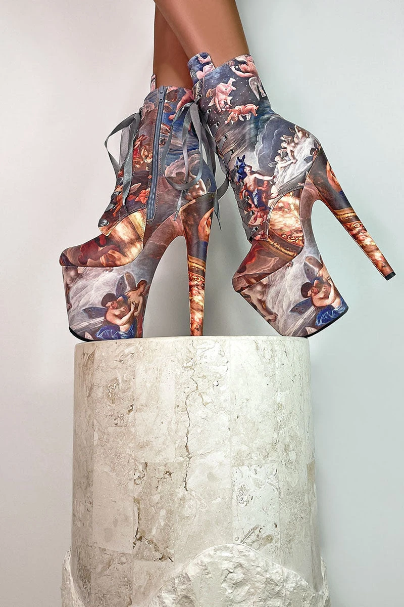 Hella Heels Renaissance 8inch Boots - Stairway To Heaven 3 Hella Heels Renaissance 8inch Boots - Stairway To Heaven